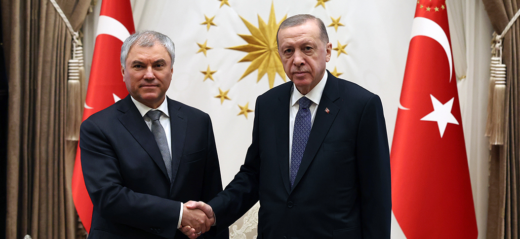 Cumhurbaşkanı Erdoğan, Rusya Devlet Duması Başkanı Volodin'i kabul etti